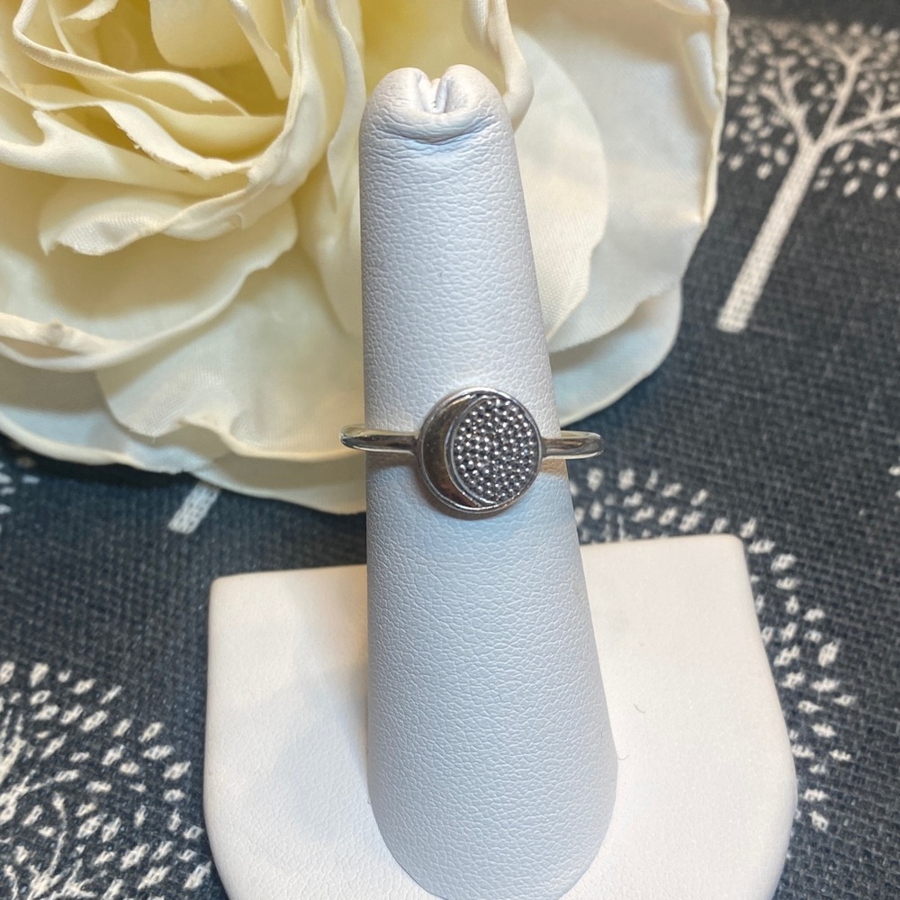 Elegant Gold Moon and Silver Ring